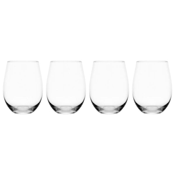 Juego de copas de vino sin tallo de cristal transparente Mikasa Parker de 18 oz