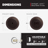 Kwikset Juno Venetian Bronze Privacy Lockset 1-3/4 in.