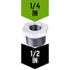 BK Products 1/2 in. MPT x 1/4 in. Dia. FPT Galvanized Malleable Iron Hex Bushing (Pack of 5)