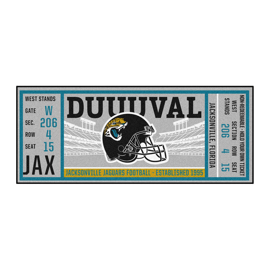 NFL - Jacksonville Jaguars Ticket Runner Rug - 30in. x 72in.