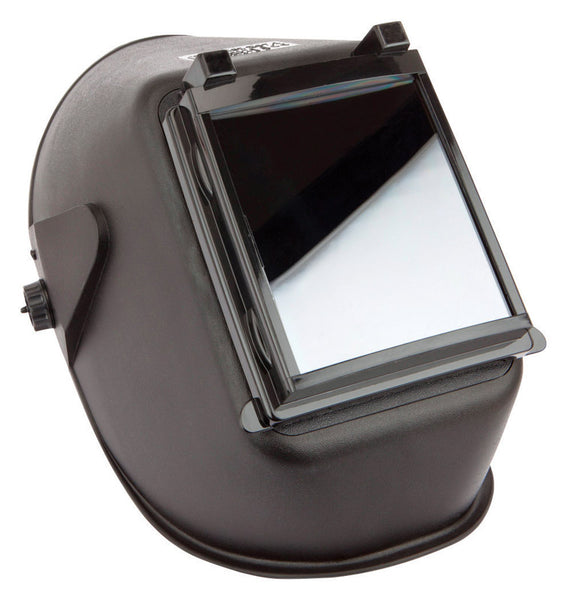 Casco de soldadura tradicional Forney Bandit III de 5,25" de alto x 4,5" de ancho con pantalla fija, n.° 10, negro, 1 pieza - Oferta de la semana