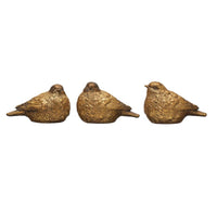 Creative Co-Op Gold Bird Table Decor (Pack of 3)