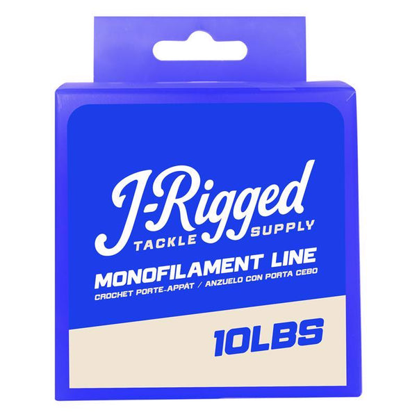 J-Rigged Línea de pesca de monofilamento con capacidad de 10 lb y 375 yd