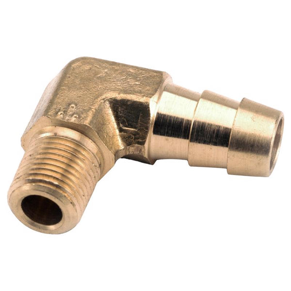 Codo de 90 grados de latón MIP de Anderson Metals de 3/8 pulg. x 1/8 pulg. de diámetro (paquete de 5)