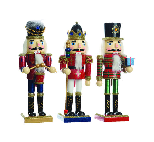 Decoris Nutcracker Soldier Christmas Decoration Assorted Wood 1 pk (Pack of 9)