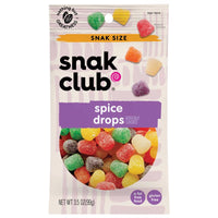 Snak Club Spice Drops Gummi Candy 3.5 oz Bagged (Pack of 12)
