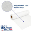 The Liner Guys - Wide Roll 12 Mil Crawl Space Vapor Barrier (4' x 200'), Heavy-Duty White Woven Sheeting for Faster Encapsulation, Superior Moisture Protection, and Sub-Slab Use