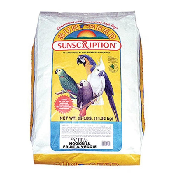 Alimento para frutas y verduras Vita Hookbill, 25 libras.