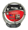 Master Lock 3/8 in. W X 5 ft. L Steel 4-Dial Combination Locking Cable