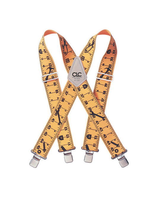 CLC Yellow Nylon Heavy Duty Tape-Rule Pattern Fully Adjustable Ruler Suspenders 4 L x 2 W in.