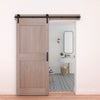 National Hardware Builder 72 in. L Matte Black Steel Barn Door Hanger Kit 1 pc
