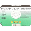 Forney 7 in. D X 5/8 in. Silicon Carbide Masonry Cutting Wheel 1 pc