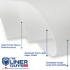 The Liner Guys - Wide Roll 12 Mil Crawl Space Vapor Barrier (4' x 200'), Heavy-Duty White Woven Sheeting for Faster Encapsulation, Superior Moisture Protection, and Sub-Slab Use