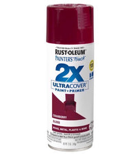 Rust-Oleum Painter'S Touch Ultra Cover Gloss Cranberry Spray Paint 12 Oz. (Pack Of 6)