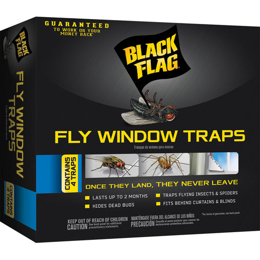 Black Flag Sticky Fly Trap (Pack of 4)