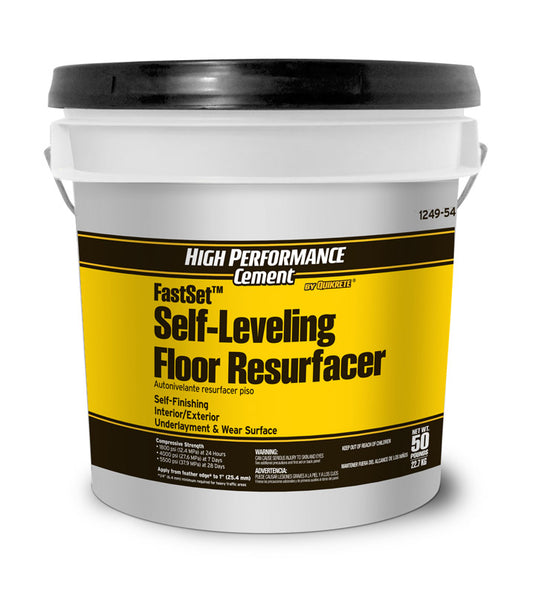 Quikrete FastSet Gray Commercial & Residential Self-Leveling Floor Resurfacer 50 lbs.