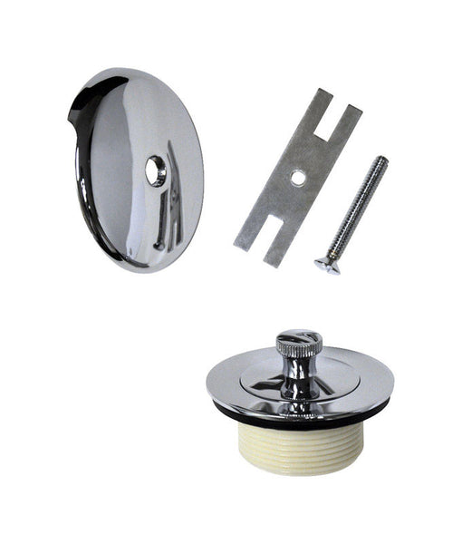 Kit de moldura de drenaje de bañera con elevación y giro de metal gris cromado de 2-3/4 pulg. de Danco