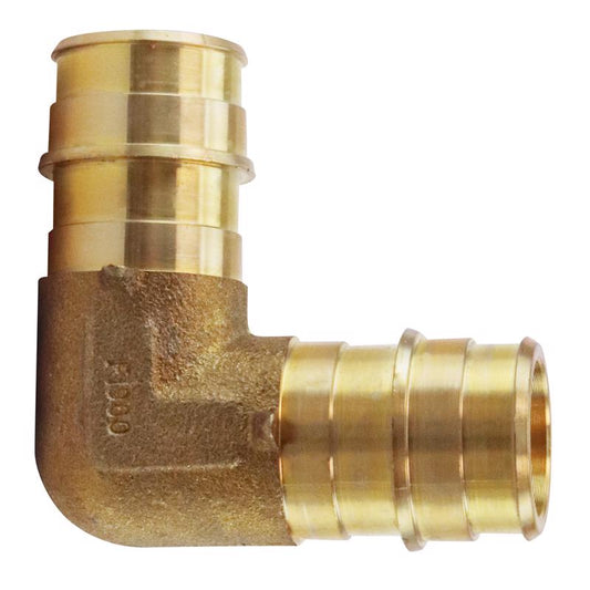 Apollo PEX-A 3/4 in. Expansion PEX in to T X 3/4 in. D Barb  Brass 90 Degree Elbow (Pack of 50)