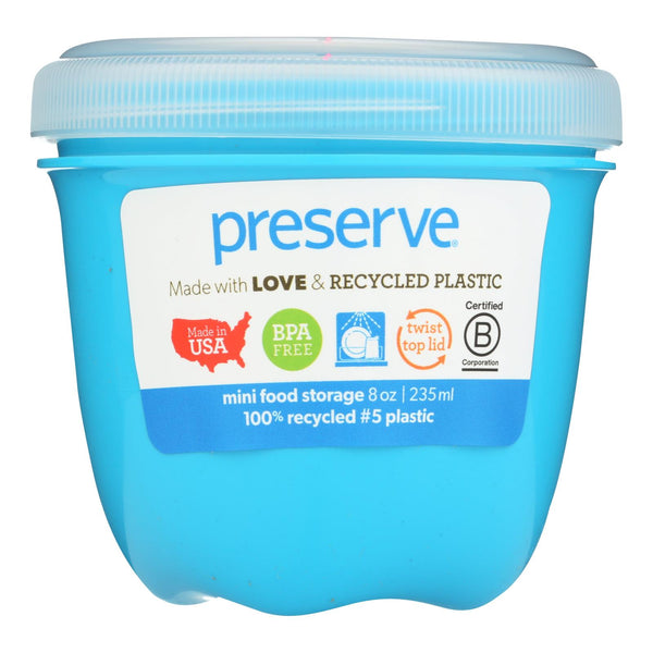 Recipiente para conservar alimentos - Redondo - Mini - Color aguamarina - 8 oz - 1 unidad - Caja de 12 (paquete de 12)