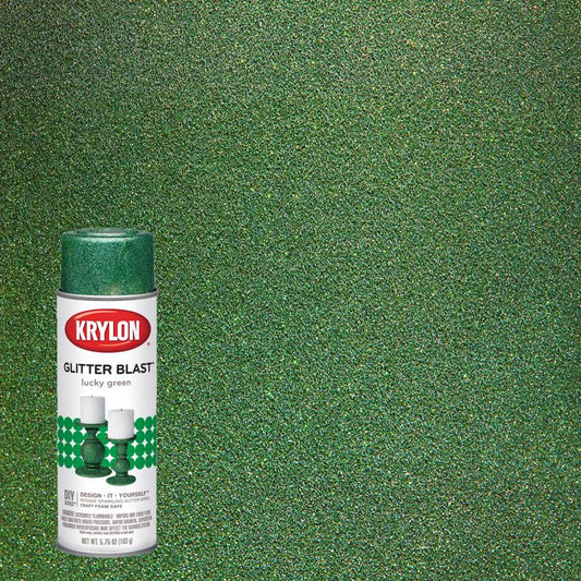 Krylon Glitter Blast Lucky Green Spray Paint 5.75 oz (Pack of 6)