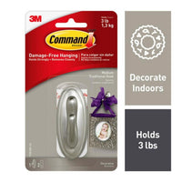 3M Command Medium Plastic Hook 3-1/8 in. L 1 pk (Pack of 4)