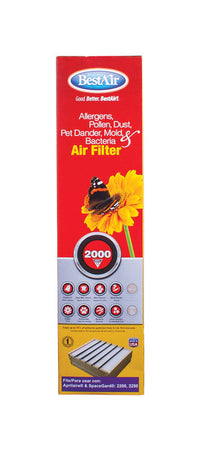 BestAir 25 in. W X 20 in. H X 6 in. 11 MERV Pleated Air Filter 1 pk - Open Box