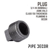BK Products 3/4 in. MPT Black Malleable Iron Plug (Pack of 5)
