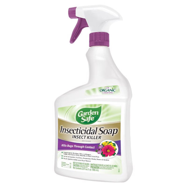 Jabón insecticida en aerosol orgánico Garden Safe, 32 oz (paquete de 6)
