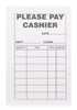 Please Pay Cashier Pad 2-3/4 4-1/4
