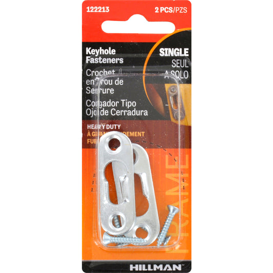 Hillman AnchorWire Steel-Plated Keyhole Picture Hanger 20 lb. 2 pk (Pack of 10)