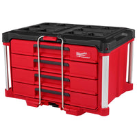 Milwaukee PACKOUT 22 in. Modular 4-Drawer Tool Box Black/Red