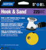 Norton Hook & Sand 5 in. Aluminum Oxide Hook and Loop A290 Sandpaper Vacuum Disc 100 Grit Medium 4 p