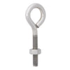 Hampton 1/4 in. x 2-5/8 in. L Stainless Steel Eyebolt Nut Included (Pack of 10)