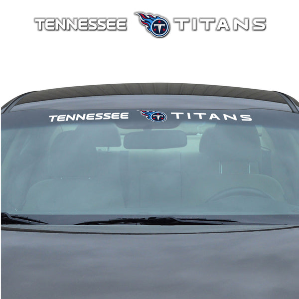 NFL - Calcomanía para parabrisas con rayas solares de Tennessee Titans, 3,25 x 34 pulgadas.