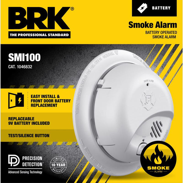 Detector de humo por ionización alimentado por batería BRK