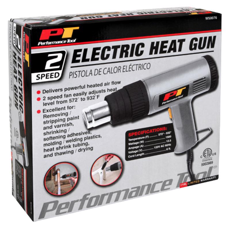 Performance Tool 12.5 amps 1500 W 120 V Dual Temperature Heat Gun ...
