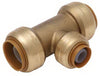 SharkBite 3/4 in. Push X 3/4 in. D Push Brass Reducing Tee