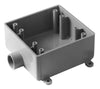 Cantex 32 cu in Square PVC 2 gang Outlet Box Gray