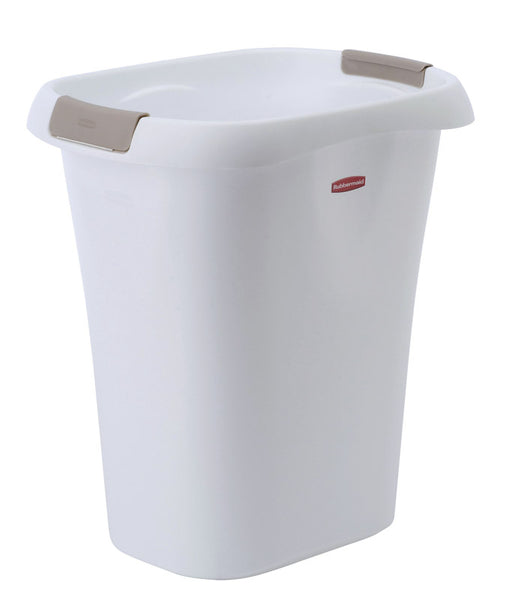 Rubbermaid 13 gal. White Spring-Top Wastebasket