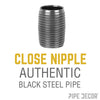 BK Products 1 in. MPT Black Steel Close Nipple (Pack of 5)