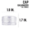 BK Products 1 in. FPT Galvanized Malleable Iron Cap (Pack of 5)