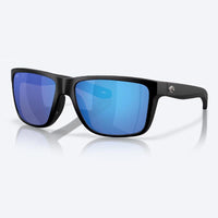 Costa Broadbill II Men's Matte Black Frame Blue Mirror Lens Polarized Sunglasses