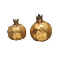 Creative Co-Op Antique Gold Pomegranate Table Decor (Pack of 12)