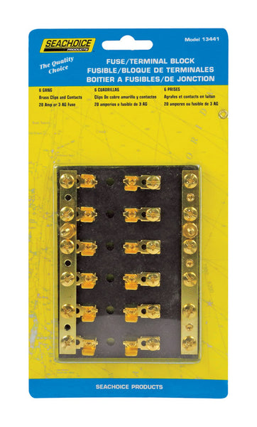 Seachoice Fuse/Terminal Block Brass