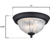 Westinghouse 6.25 in. H X 11 in. W X 11 in. L Matte Black Ceiling Fixture