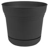 Bloem Saturn 4.5 in. H X 5 in. D Plastic Flower Pot Black