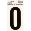 Hy-Ko 2 in. Reflective Black Vinyl Letter O Self-Adhesive 1 pc. (Pack of 10)