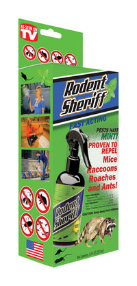 Rodent Sheriff Handcrafted Indoor/Outdoor Non-Toxic Animal Repellent Spray 8 oz. - Open Box