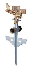 Metal Pulsating Sprinkler W/Step Spike