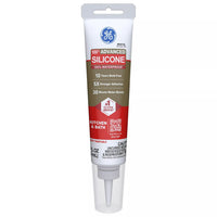 GE Advanced Silicone White Silicone 2 Kitchen and Bath Caulk Sealant 2.8 oz (Pack of 12)